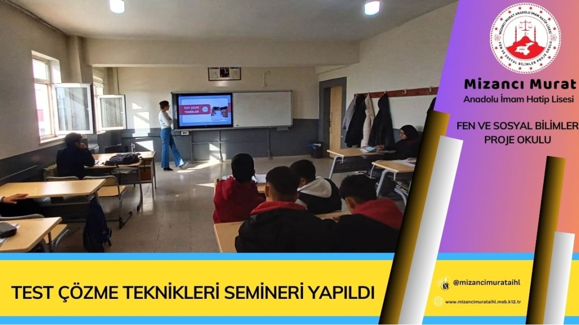 TEST ÇÖZME TEKNİKLERİ SEMİNERİ YAPILDI